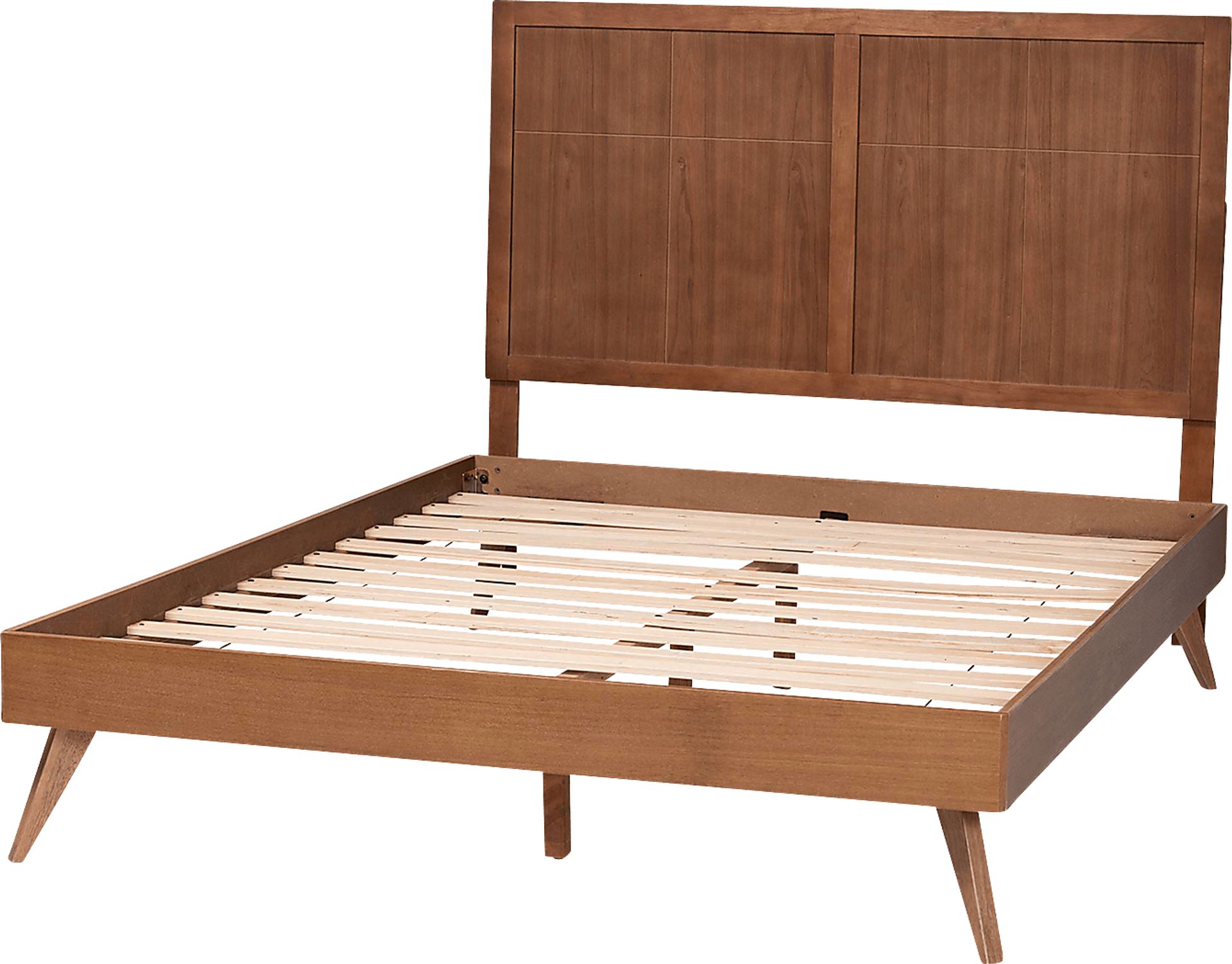 Chaoji Brown Queen Platform Bed - Image 3