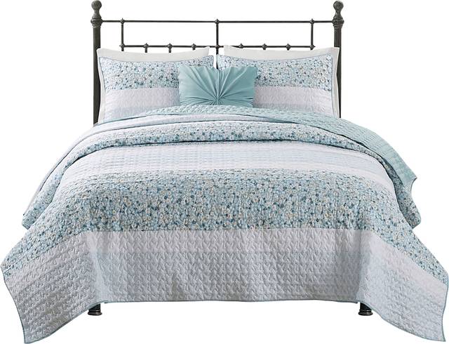 Chapote Blue 4 Pc King/California King Quilt Set - Thumbnail - Image 6