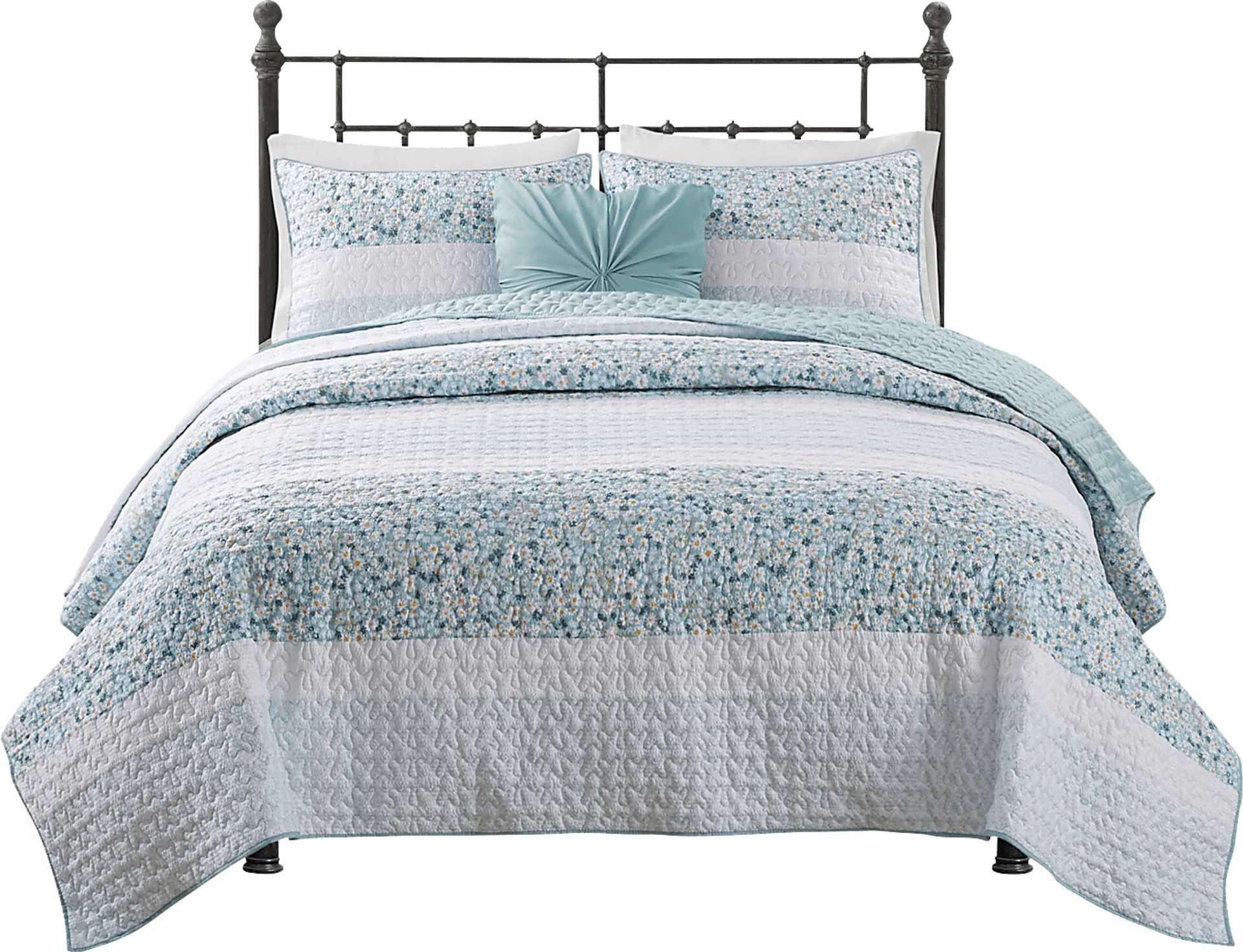 Chapote Blue 4 Pc King/California King Quilt Set - Image 6