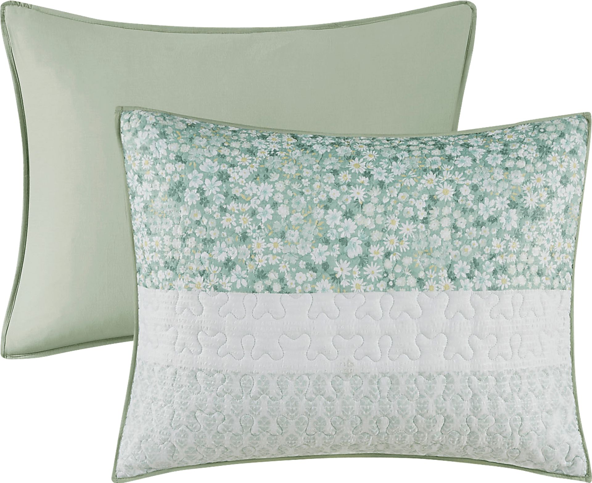 Chapote Green 4 Pc Full/Queen Quilt Set - Image 9