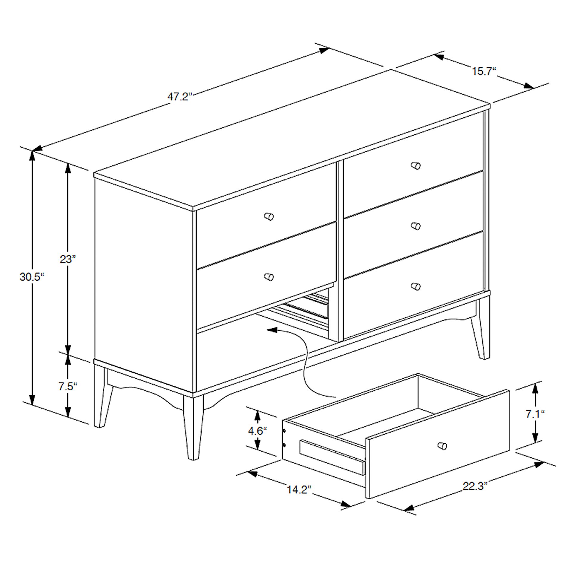 Charanna Brown Dresser - Image 10
