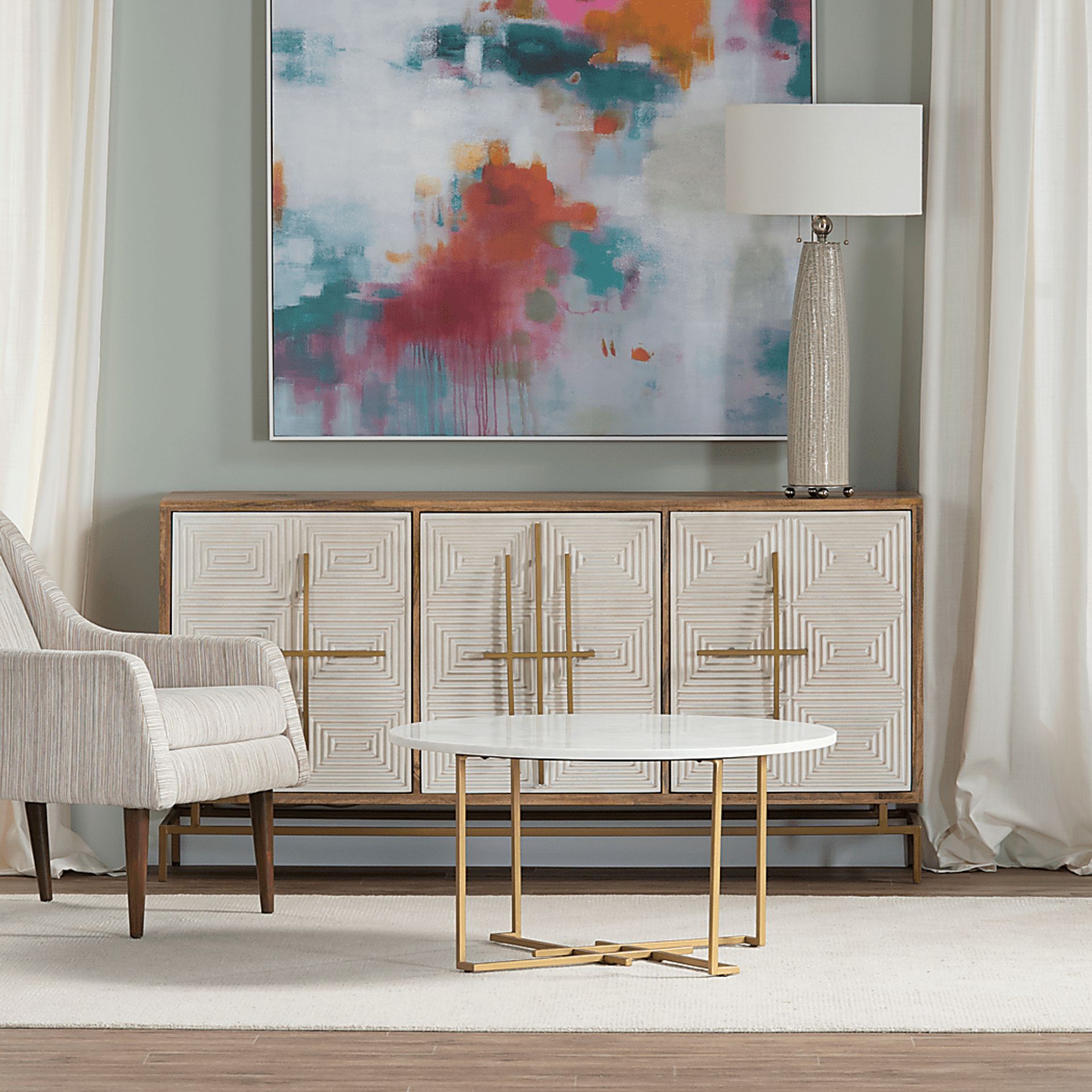 Charbray Brown Sideboard - Image 2