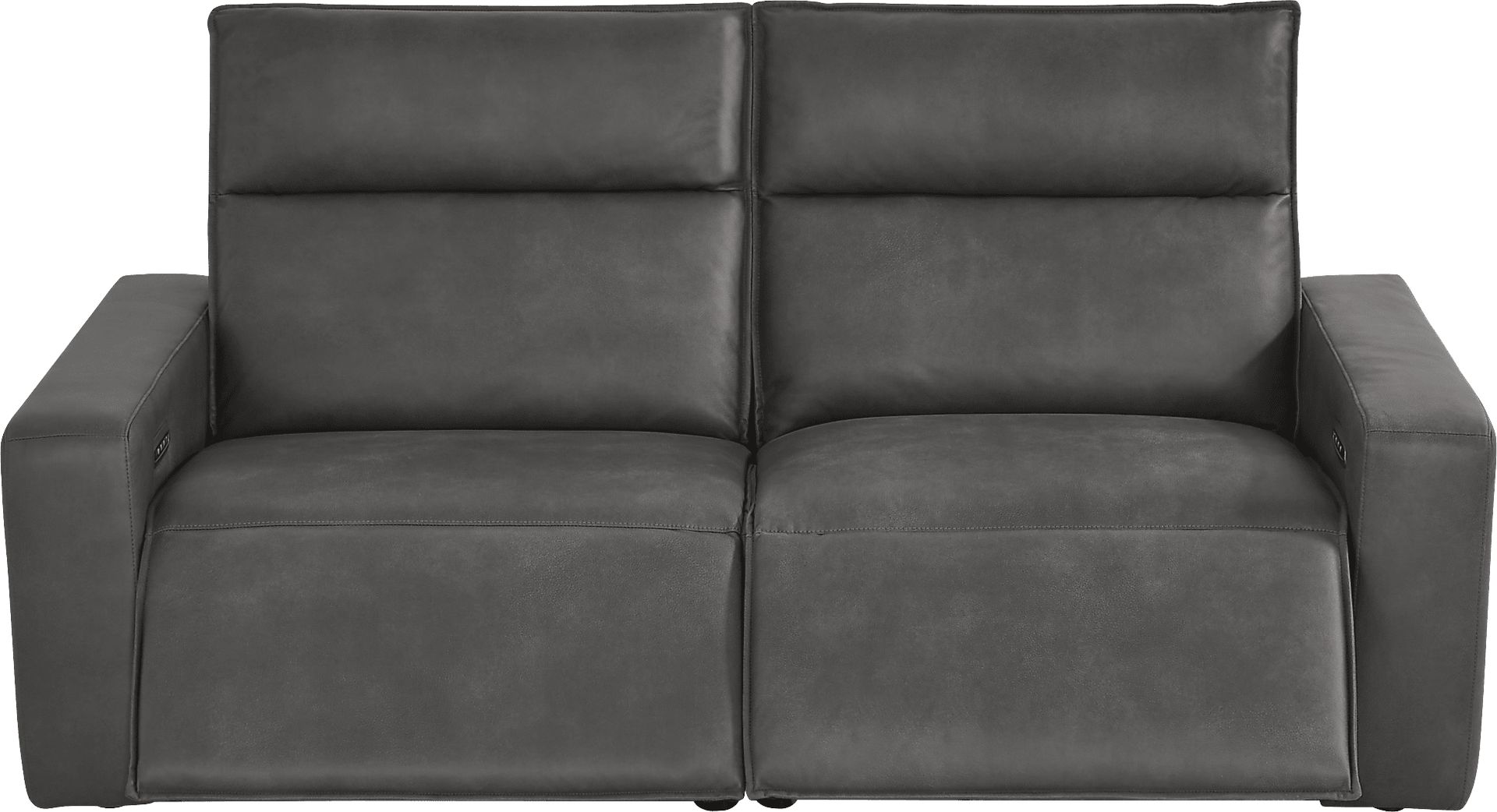 ModularTwo Charcoal 2 Pc Dual Power Reclining Loveseat - Image 1