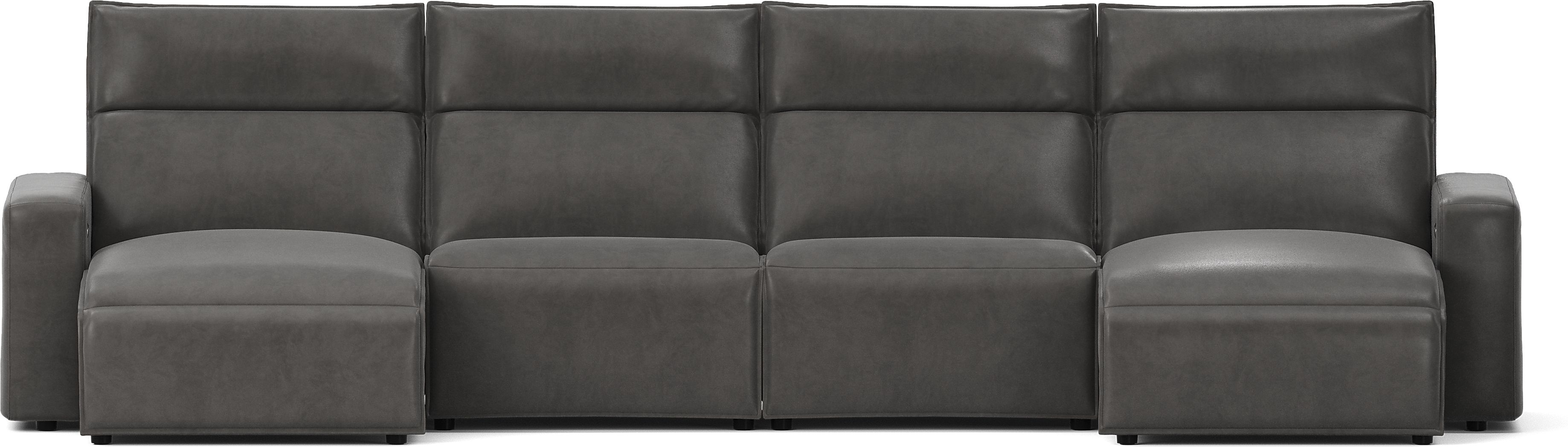 Charcoal 4 Pc Dual Power Reclining ModularTwo - Thumbnail 2