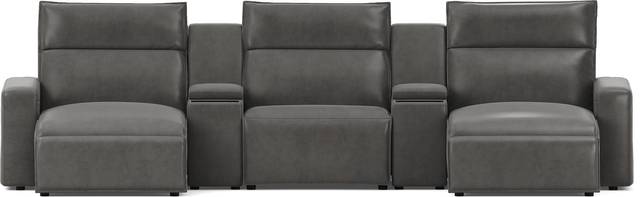 Charcoal 5 Pc Dual Power Reclining ModularTwo with Media Consoles - Thumbnail - Image 3