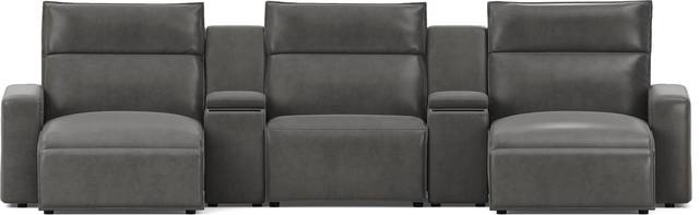 Charcoal 5 Pc Dual Power Reclining ModularTwo with Media Consoles - Thumbnail - Image 3