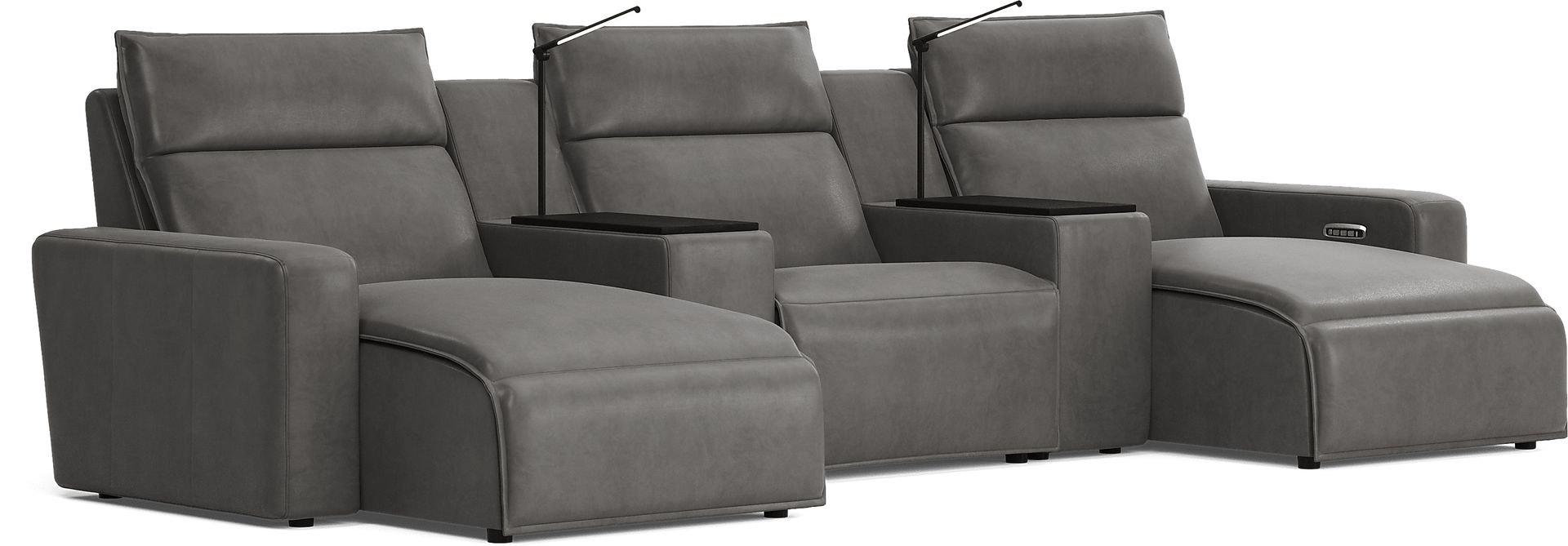 Charcoal 5 Pc Dual Power Reclining ModularTwo - Image 3