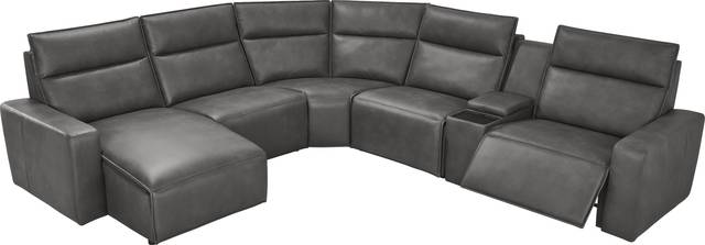 Charcoal 6 Pc Dual Power Reclining ModularTwo - Thumbnail - Image 1