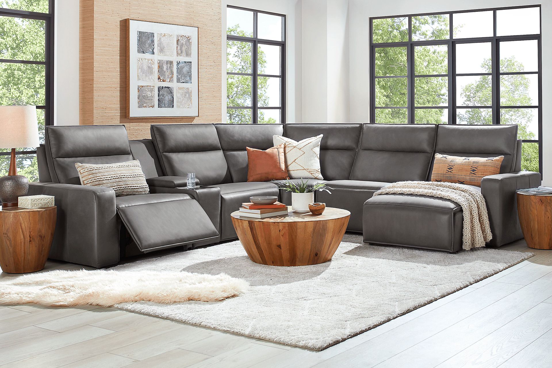 Charcoal 6 Pc Dual Power Reclining ModularTwo - Image 2