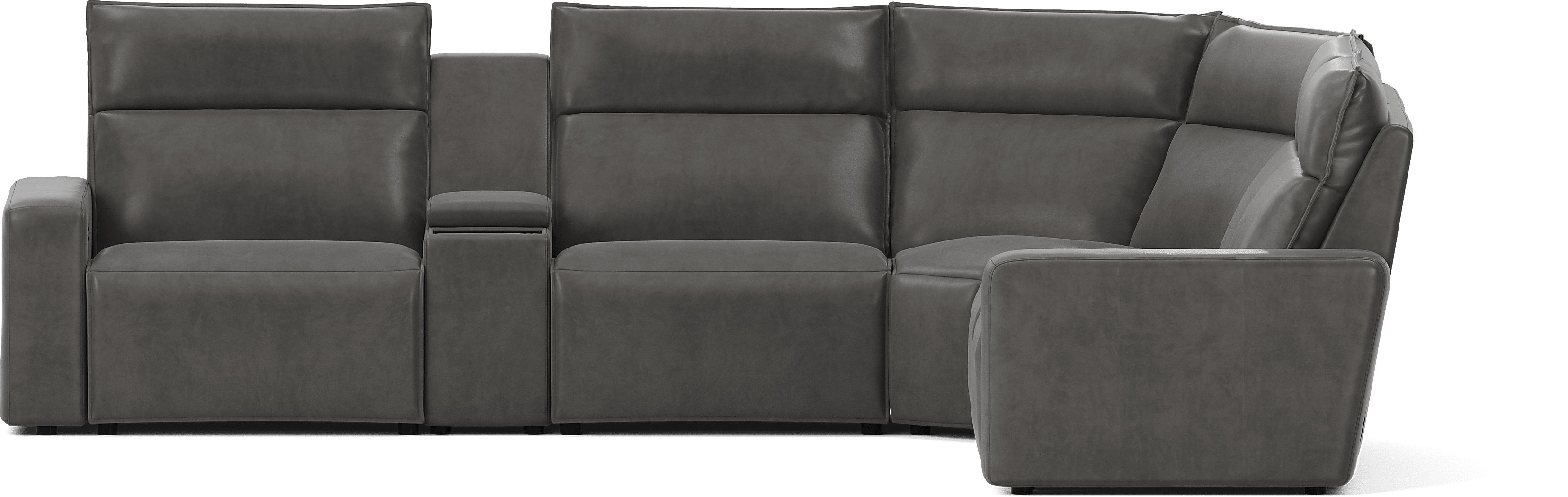Charcoal 6 Pc Dual Power Reclining ModularTwo - Thumbnail 4
