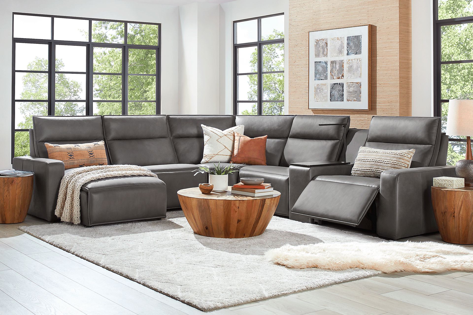 Charcoal 6 Pc Dual Power Reclining ModularTwo - Image 2