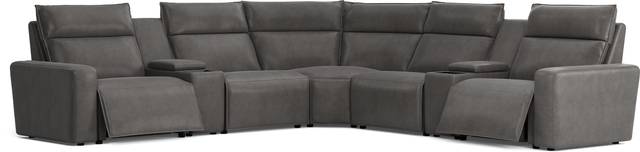 Charcoal 7 Pc Dual Power Reclining ModularTwo with Media Consoles - Thumbnail - Image 1
