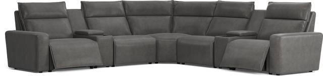 Charcoal 7 Pc Dual Power Reclining ModularTwo with Media Consoles - Thumbnail - Image 3
