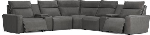Charcoal 7 Pc Dual Power Reclining ModularTwo with Media Consoles - Thumbnail - Image 3