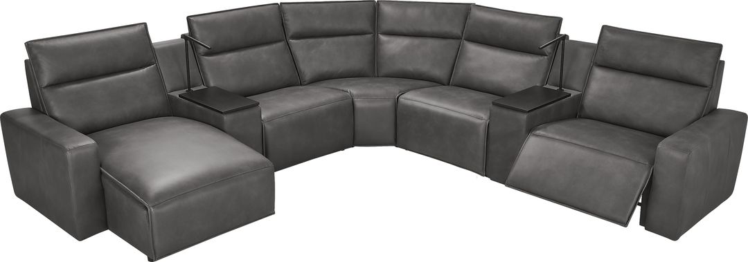 Charcoal 7 Pc Dual Power Reclining ModularTwo