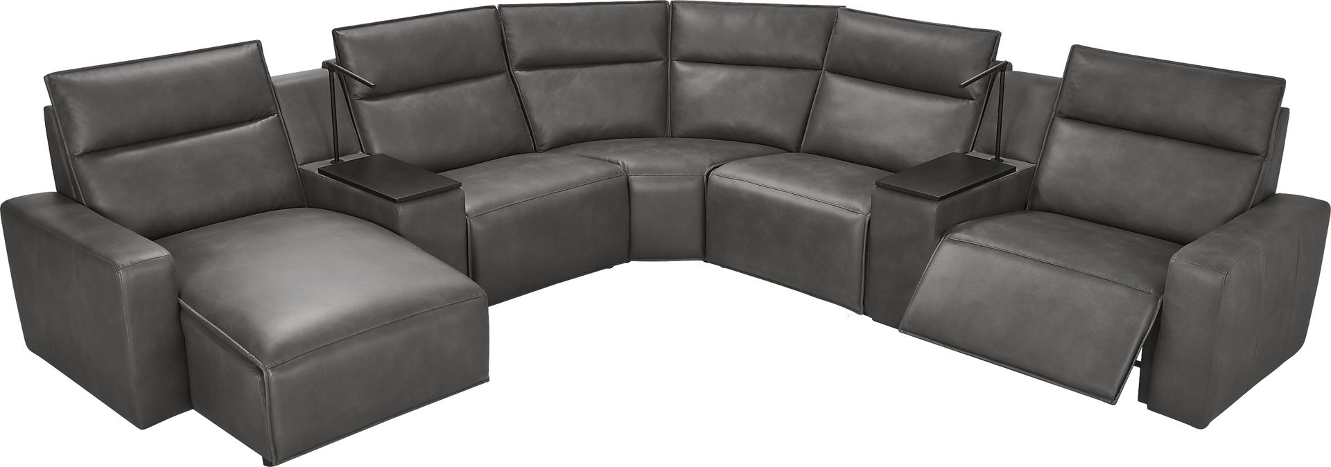 Charcoal 7 Pc Dual Power Reclining ModularTwo - Image 1