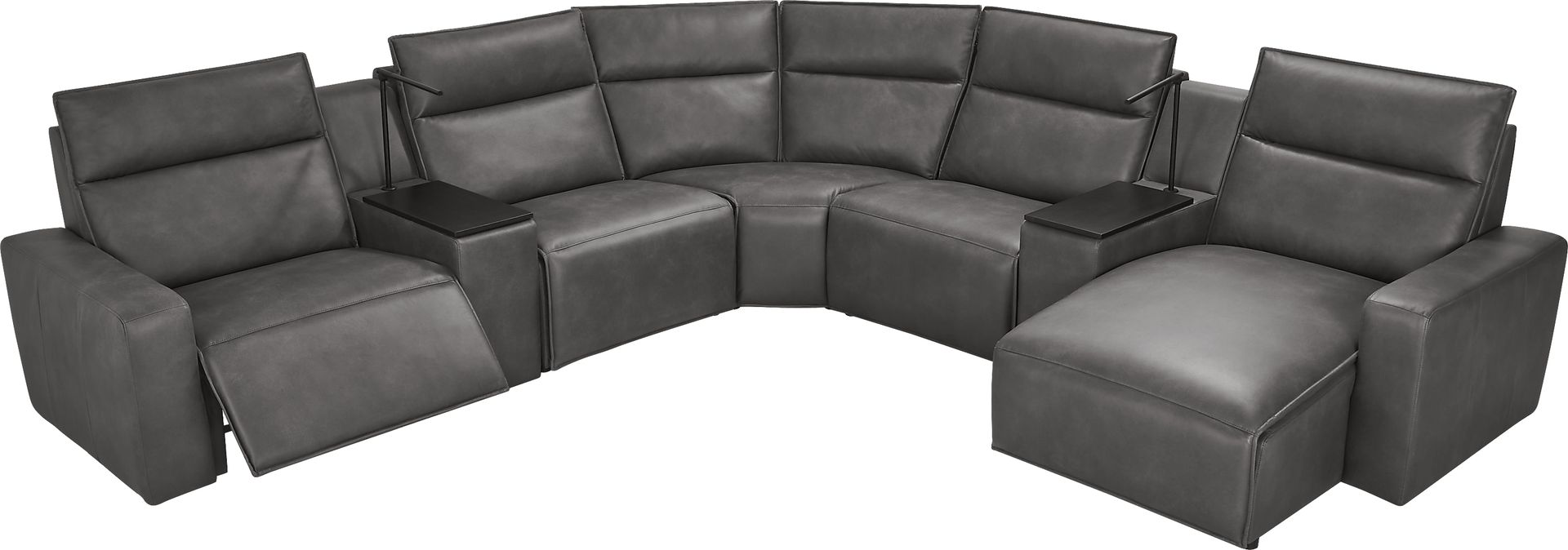 Charcoal 7 Pc Dual Power Reclining ModularTwo - Image 1