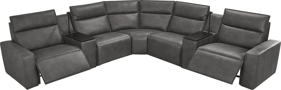 Charcoal 7 Pc Dual Power Reclining ModularTwo
