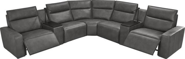Charcoal 7 Pc Dual Power Reclining ModularTwo - Thumbnail - Image 1