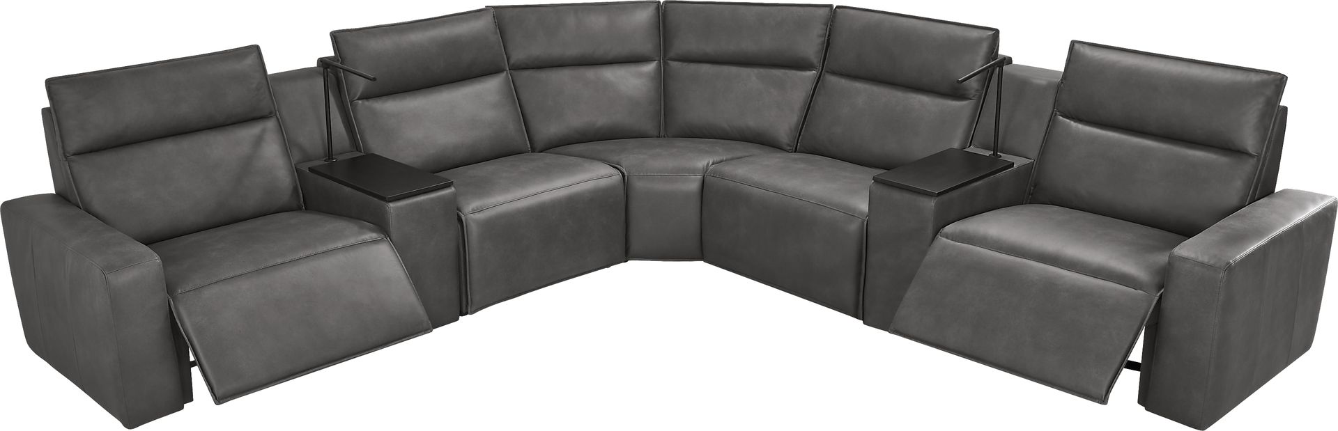 Charcoal 7 Pc Dual Power Reclining ModularTwo - Image 1