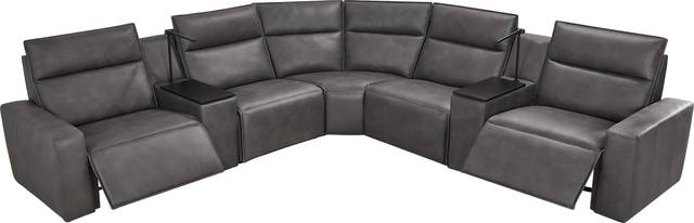 Charcoal 7 Pc Dual Power Reclining ModularTwo - Thumbnail - Image 1