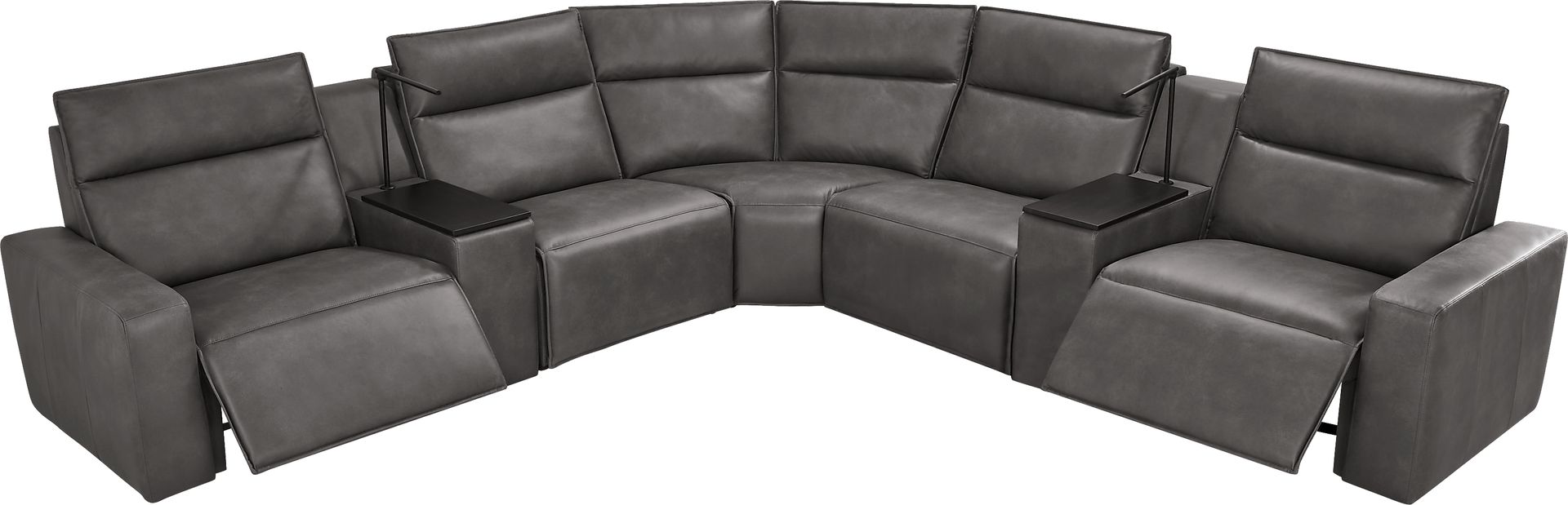 Charcoal 7 Pc Dual Power Reclining ModularTwo - Image 1