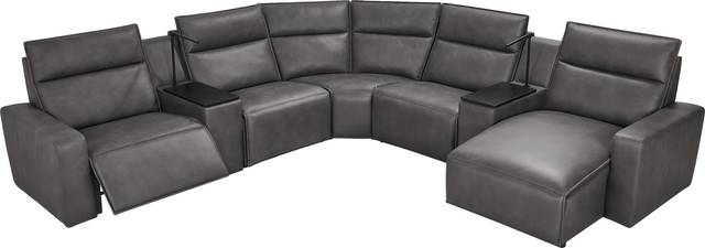 Charcoal 7 Pc Dual Power Reclining ModularTwo - Thumbnail - Image 1