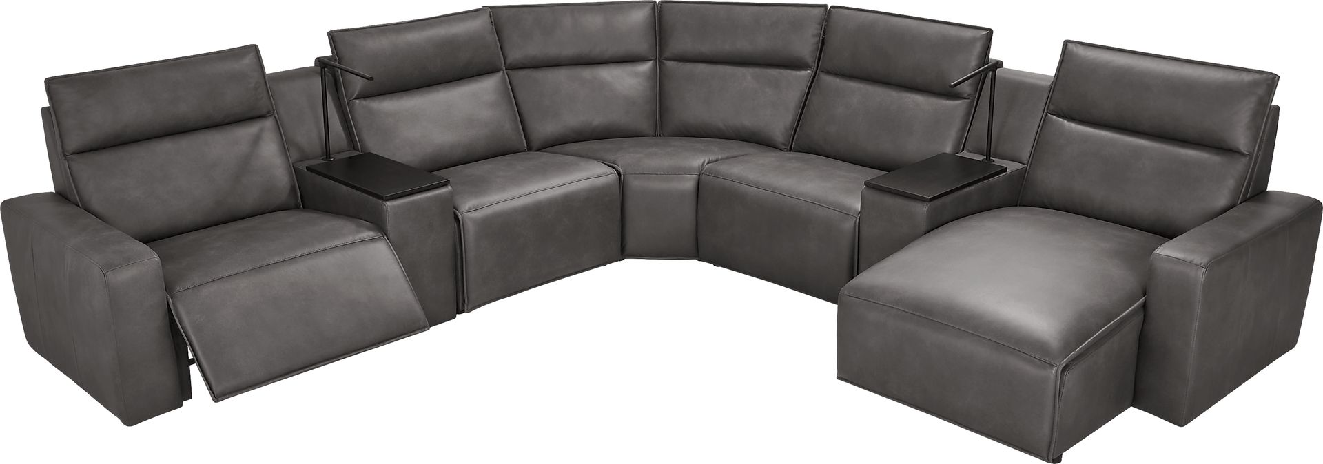 Charcoal 7 Pc Dual Power Reclining ModularTwo - Image 1
