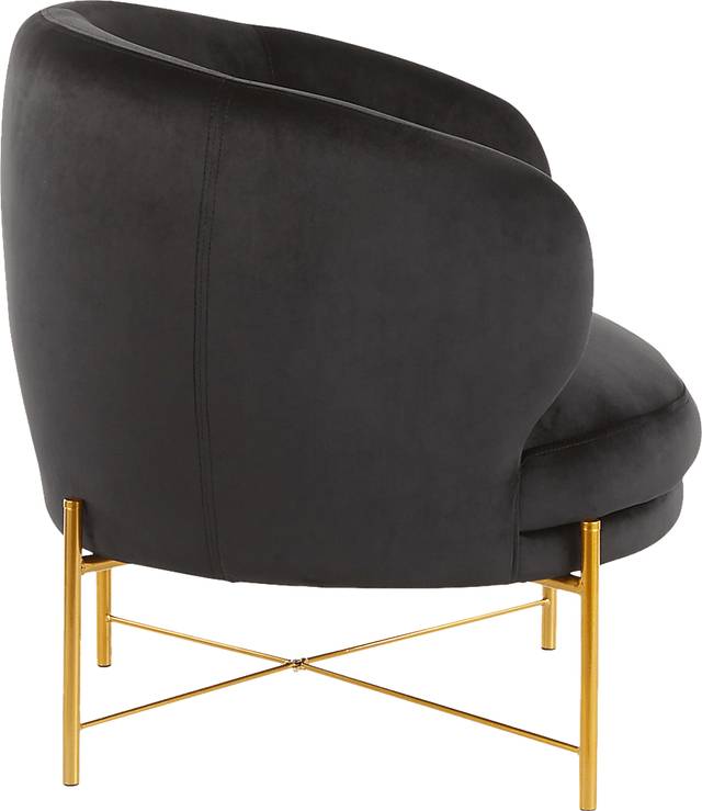 Chardan Black Accent Chair - Thumbnail - Image 2