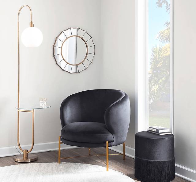 Chardan Black Accent Chair - Thumbnail - Image 7