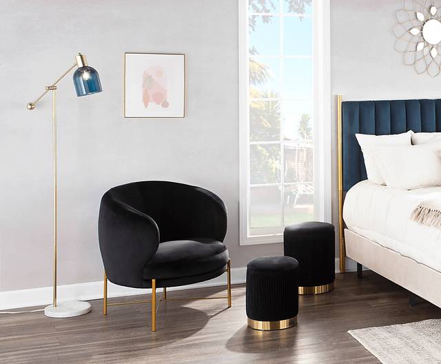 Chardan Black Accent Chair - Thumbnail - Image 9