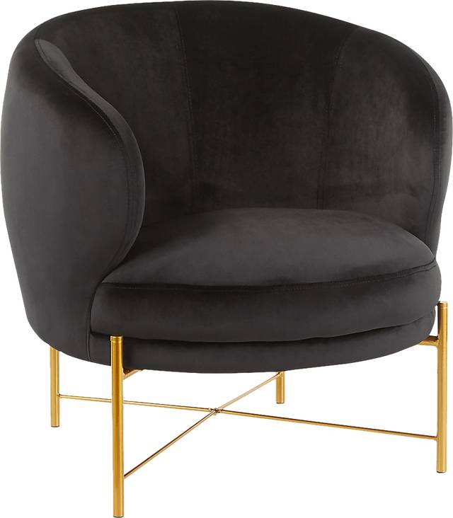 Chardan Black Accent Chair - Thumbnail - Image 1