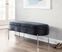 Chardan Black Chrome Storage Bench