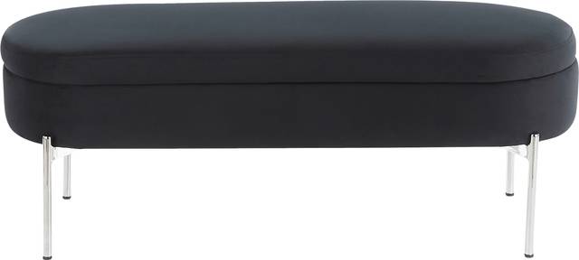 Chardan Black Chrome Storage Bench - Thumbnail - Image 3