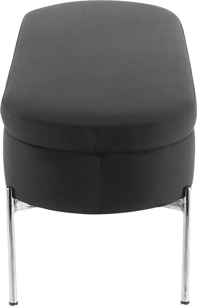 Chardan Black Chrome Storage Bench - Thumbnail - Image 6
