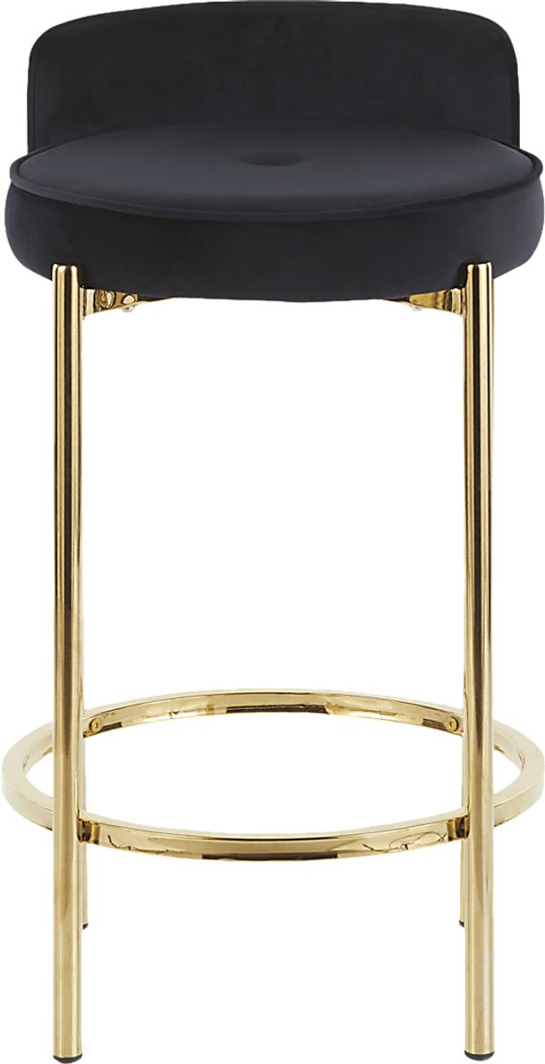Chardan Black Counter Height Stool, Set of 2