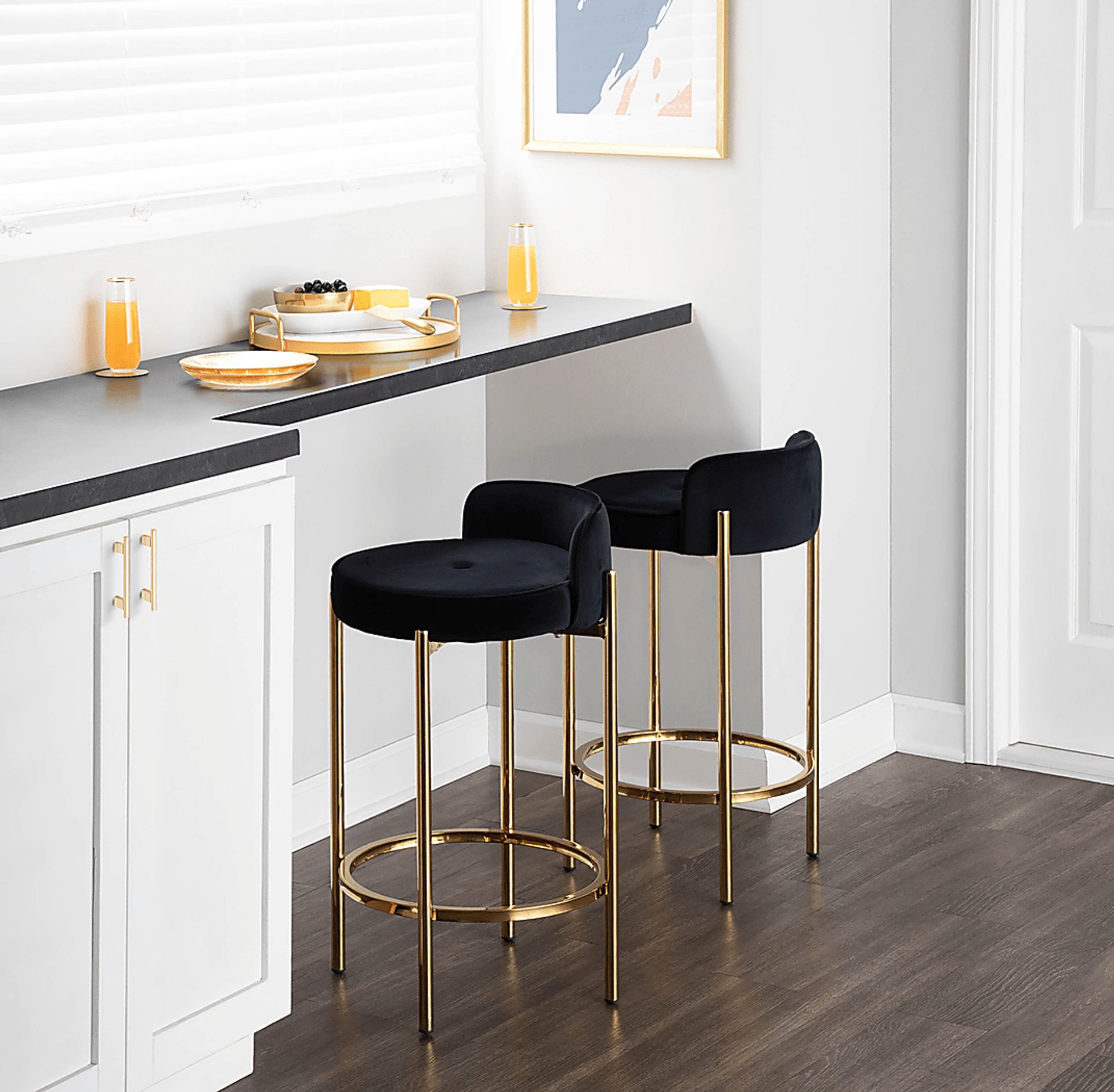 Chardan Black Counter Height Stool, Set of 2 - Image 9
