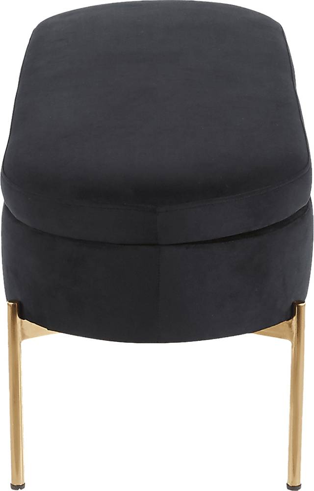 Chardan Black Storage Bench - Thumbnail - Image 3