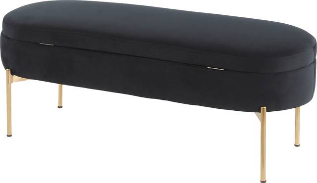 Chardan Black Storage Bench - Thumbnail - Image 4