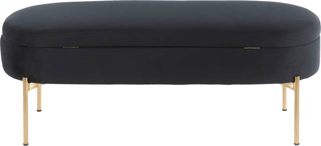Chardan Black Storage Bench - Thumbnail - Image 5