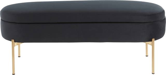 Chardan Black Storage Bench - Thumbnail - Image 6