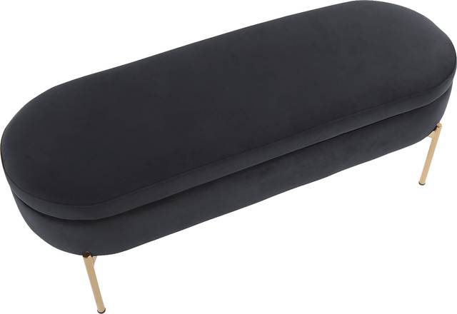 Chardan Black Storage Bench - Thumbnail - Image 7