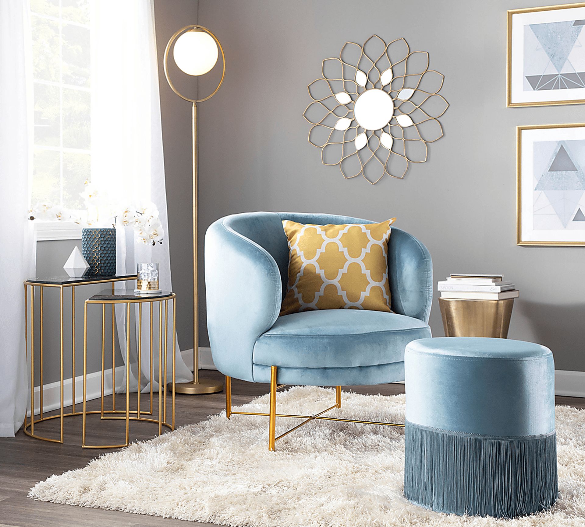 Chardan Blue Accent Chair - Image 8
