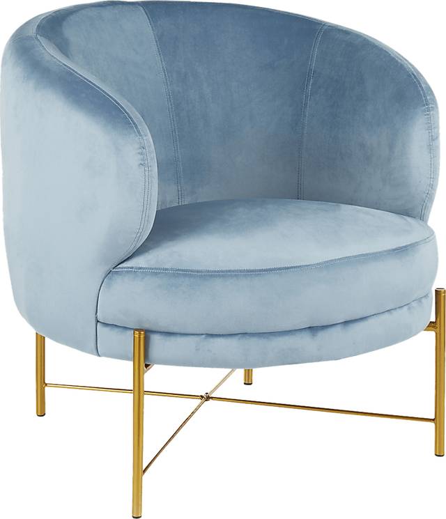Chardan Blue Accent Chair - Thumbnail - Image 1