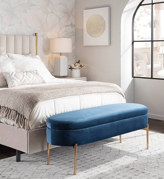 Chardan Blue Storage Bench - Thumbnail - Image 13