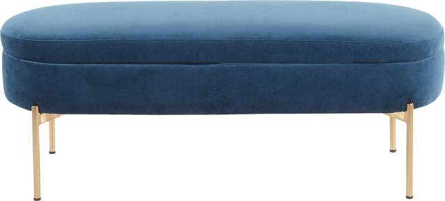 Chardan Blue Storage Bench - Thumbnail - Image 3