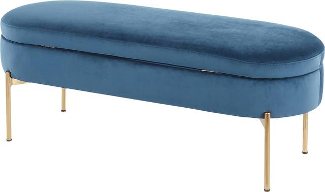 Chardan Blue Storage Bench - Thumbnail - Image 5