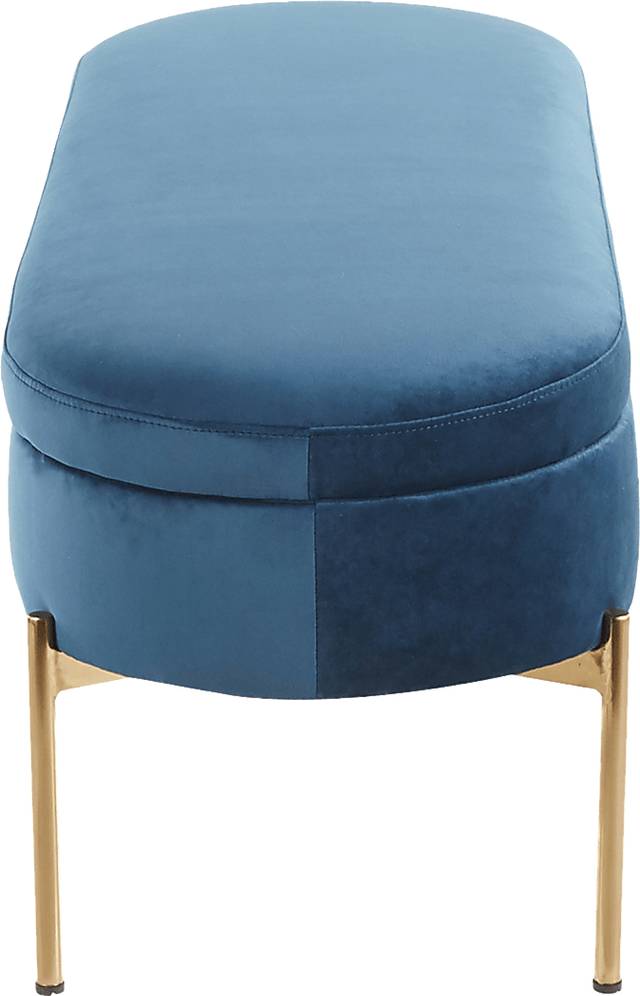 Chardan Blue Storage Bench - Thumbnail - Image 6