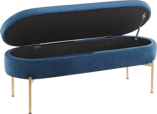 Chardan Blue Storage Bench - Thumbnail - Image 7