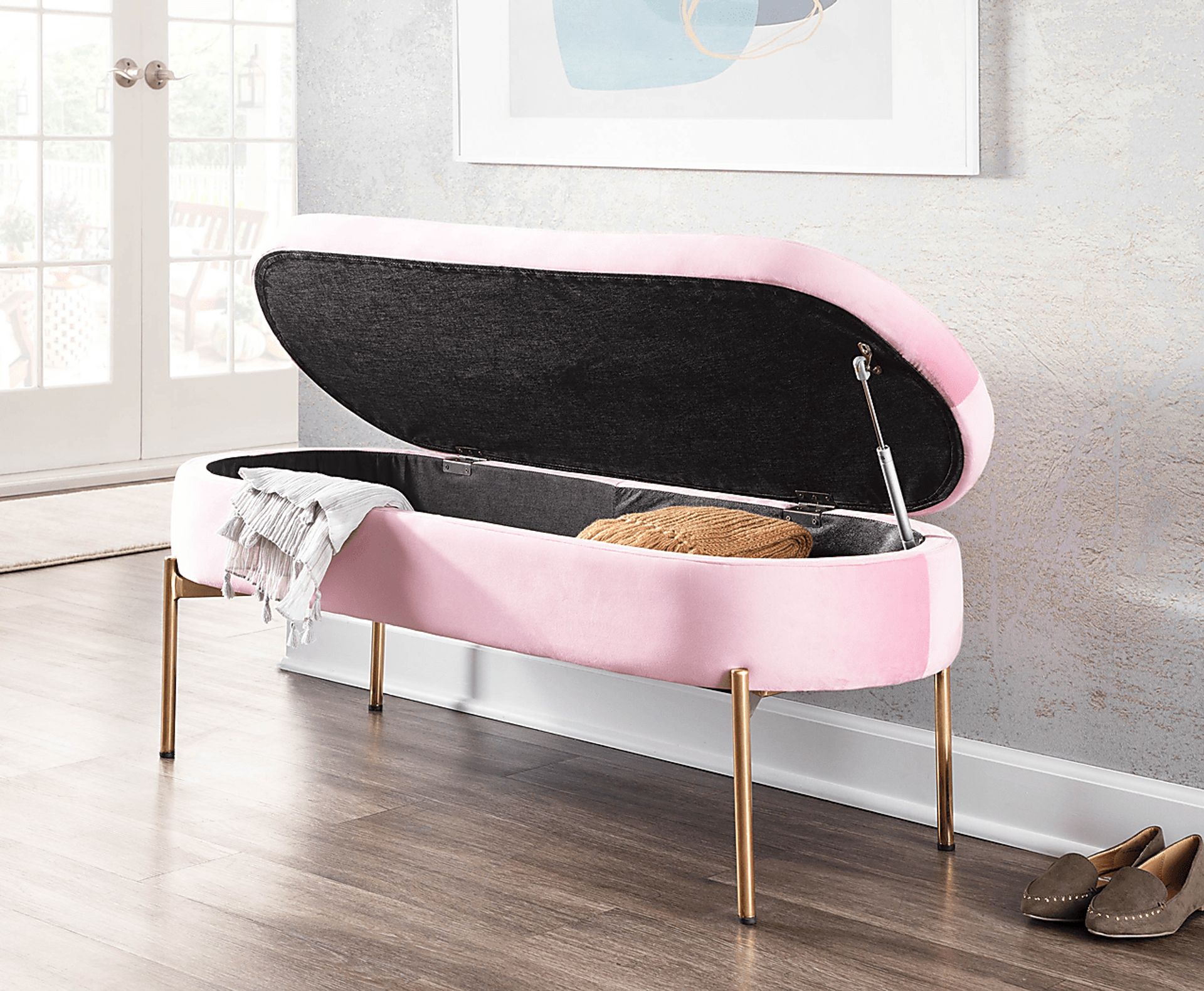 Chardan Blush Storage Bench - Image 11